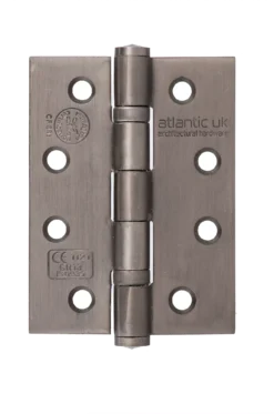 Pair 4" X 3" X 3mm Matt Gun Metal Ball Bearing Fire Grade Hinge | AH1433MBN