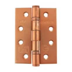 Pair 4" X 3" X 3mm Urban Satin Copper Ball Bearing Fire Grade Hinge | AH1433USC
