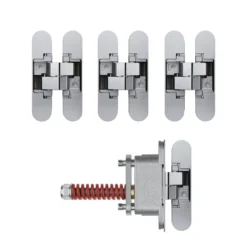 Polished Chrome Self Closing Concealed Hinge Pack