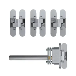 Satin Chrome Self Closing (Soft Close) Concealed Hinge Pack