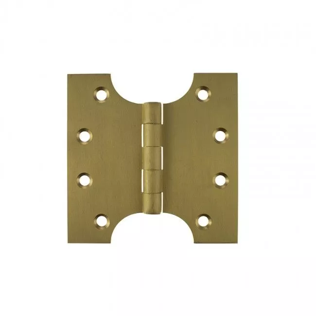 Pair 100mm X 100mm Satin Brass Parliament Hinge | APH424SB 3 Pair 100mm X 100mm Satin Brass Parliament Hinge | APH424SB