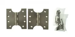 Pair 100mm X 100mm Satin Nickel Parliament Hinge | APH424SN -Ironmongery Experts Shop aph424sn 3 1600x800.jpg.mst