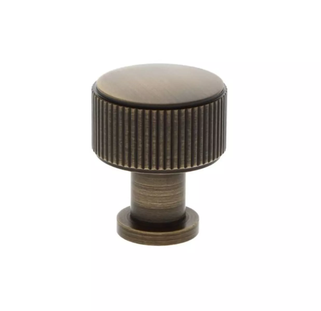 Alexander And Wilks Antique Brass 29mm Lucia Reeded Line Cupboard Knob 4 Alexander And Wilks Antique Brass 29mm Lucia Reeded Line Cupboard Knob - Image 2