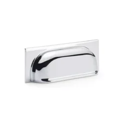 Alexander And Wilks Polished Chrome Quantock Cup Handle C/c 96mm