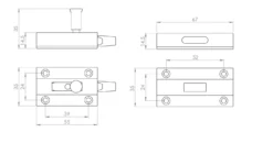 Polished Chrome Toilet Door Indicator Bolt | BR35CP