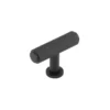 Burlington Matt Black Piccadilly Knurled Cupboard Knob | BUR401MB