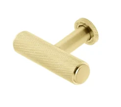 Burlington Satin Brass Piccadilly Knurled Cupboard Knob | BUR401SB