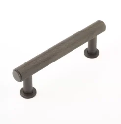 Burlington 96mm Matt Dark Brown Knurled Cabinet Pull Handle | BUR410DB