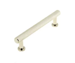 Burlington 96mm Polished Nickel Knurled Cabinet Pull Handle | BUR410PN