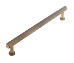 Burlington 96mm Antique Brass Knurled Cabinet Pull Handle | BUR410AB