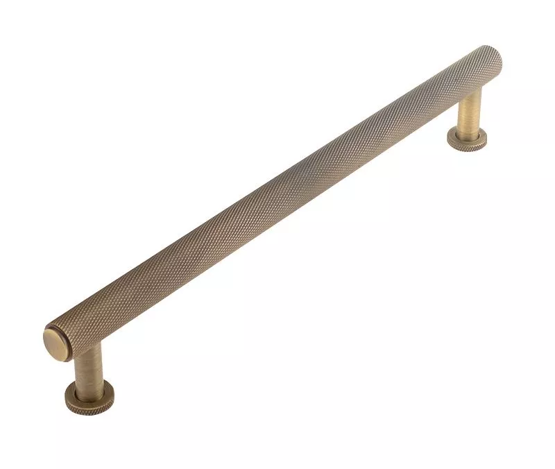 Burlington 224mm Antique Brass Knurled Piccadilly Cabinet Handle | BUR412AB 3 Burlington 224mm Antique Brass Knurled Piccadilly Cabinet Handle | BUR412AB