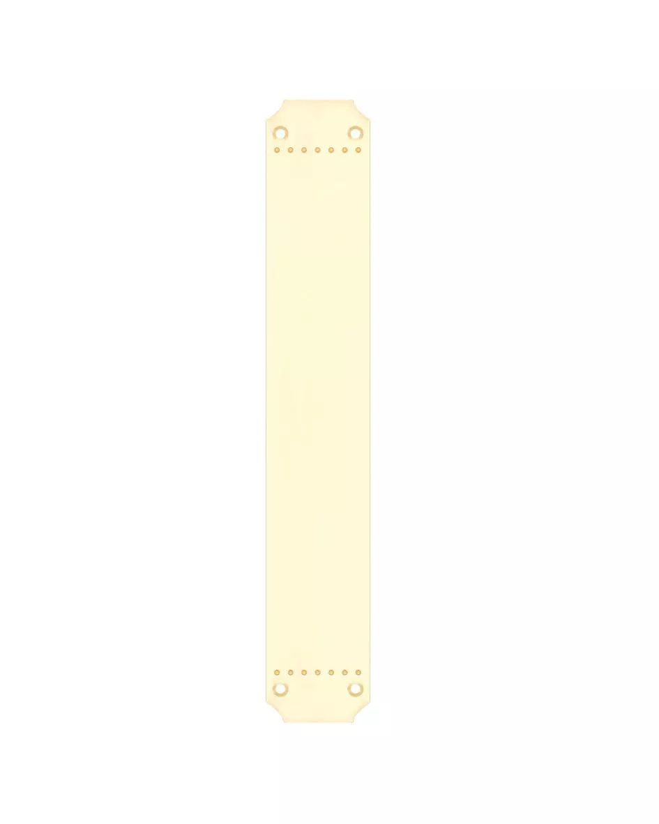 Polished Brass 380 X 65mm Art Nouveau Fingerplate | FB115PB 3 Polished Brass 380 X 65mm Art Nouveau Fingerplate | FB115PB