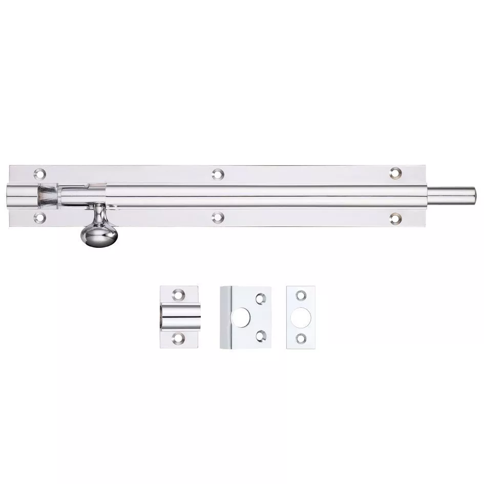 Zoo 200mm X 30mm Fulton & Bray Polished Chrome Architectural Barrel Bolt FB58CP 3 Zoo 200mm X 30mm Fulton & Bray Polished Chrome Architectural Barrel Bolt FB58CP