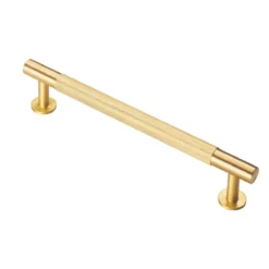 Satin Brass 190mm Knurled Pull Handle | FTD700CSB
