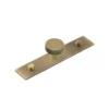 Hoxton Antique Brass Wenlock 30mm Knurled Knob On Plain Backplate| HOX130-5090AB -Ironmongery Experts Shop hox130ab 5090.jpg.mst