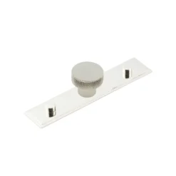Hoxton Polished Nickel Wenlock 30mm Knurled Knob On Stepped Backplate| HOX130-6090PN