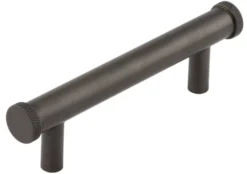 Hoxton Dark Bronze Wenlock 96mm Knurled End Cap Cabinet Handle | HOX150DB