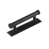 Hoxton Matt Black Wenlock 96mm Knurled End Cap Handle On Stepped Backplate | HOX150-6050MB 2 Hoxton Matt Black Wenlock 96mm Knurled End Cap Handle On Stepped Backplate | HOX150-6050MB -Ironmongery Experts Shop hox150mb 6050.jpg.mst