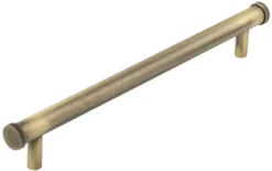 Hoxton Antique Brass Wenlock 224mm Knurled End Cap Cabinet Handle | HOX160AB