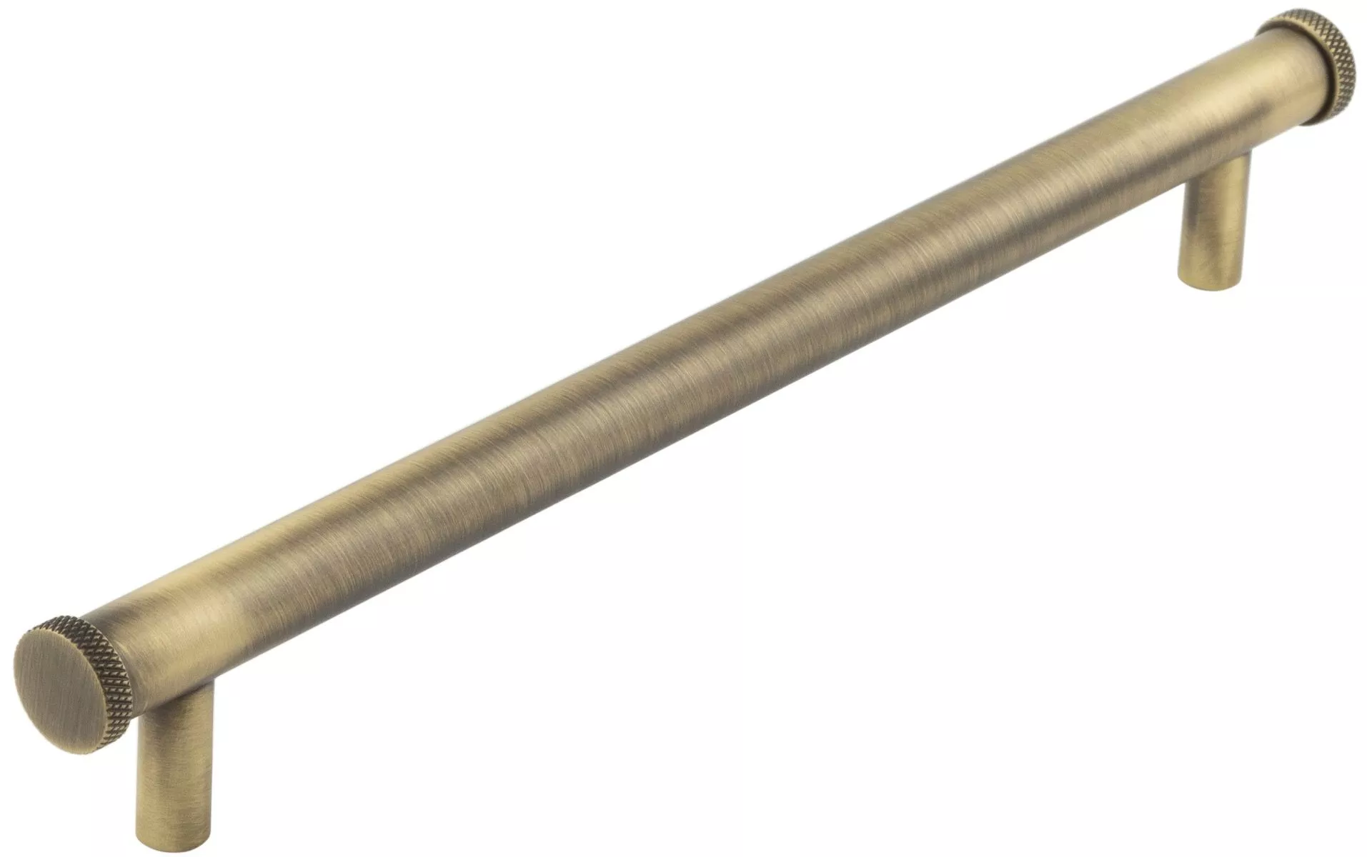 Hoxton Antique Brass Wenlock 224mm Knurled End Cap Cabinet Handle | HOX160AB 3 Hoxton Antique Brass Wenlock 224mm Knurled End Cap Cabinet Handle | HOX160AB