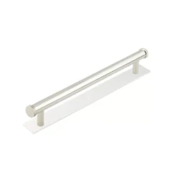 Hoxton Polished Nickel Wenlock 224mm Knurled End Cap Handle On Plain Backplate | HOX160-5060PN