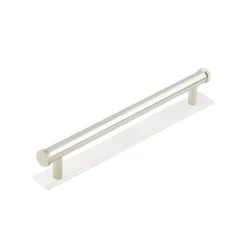 Hoxton Polished Nickel Wenlock 224mm Knurled End Cap Handle On Stepped Backplate | HOX160-6060PN