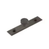 Hoxton Dark Bronze Thaxted 30mm Line Knob On Stepped Backplate| HOX230-6090DB