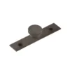 Hoxton Dark Bronze Thaxted 40mm Line Knob On Plain Backplate| HOX240-5090DB -Ironmongery Experts Shop hox240db 6090 1 .jpg.mst