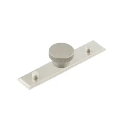 Hoxton Satin Nickel Thaxted 40mm Line Knob On Stepped Backplate| HOX240-6090SN