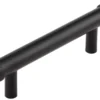 Hoxton Matt Black Thaxted 96mm Line End Cap Cabinet Handle | HOX250MB