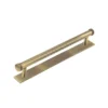 Hoxton Antique Brass Thaxted 224mm Line End Cap Handle On Plain Backplate | HOX260-5060AB -Ironmongery Experts Shop hox260ab 5060.jpg.mst