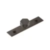 Hoxton Dark Bronze Nile 30mm Hexagonal Knob On Plain Backplate| HOX330-5090DB -Ironmongery Experts Shop hox330db 5090.jpg.mst