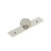 Hoxton Satin Nickel Nile 30mm Hexagonal Knob On Plain Backplate| HOX330-5090SN -Ironmongery Experts Shop hox330sn 5090.jpg.mst