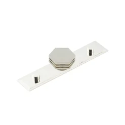Hoxton Polished Nickel Nile 40mm Hexagonal Knob On Stepped Backplate| HOX340-6090PN