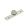 Hoxton Satin Nickel Nile 40mm Hexagonal Knob On Plain Backplate| HOX340-5090SN -Ironmongery Experts Shop hox340sn 5090.jpg.mst
