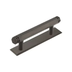 Hoxton Dark Bronze Nile 96mm Hexagonal End Cap Handle On Stepped Backplate | HOX350-6050DB