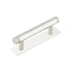 Hoxton Polished Nickel Nile 96mm Hexagonal End Cap Handle On Plain Backplate | HOX350-5050PN -Ironmongery Experts Shop hox350pn 5050.jpg.mst