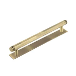 Hoxton Antique Brass Nile 224mm Hexagonal End Cap Handle On Plain Backplate | HOX360-5060AB