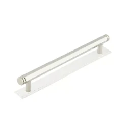 Hoxton Polished Nickel Nile 224mm Hexagonal End Cap Handle On Stepped Backplate | HOX360-6060PN