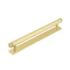 Hoxton Satin Brass Nile 224mm Hexagonal End Cap Handle On Plain Backplate | HOX360-5060SB 2 Hoxton Satin Brass Nile 224mm Hexagonal End Cap Handle On Plain Backplate | HOX360-5060SB -Ironmongery Experts Shop hox360sb 5060.jpg.mst
