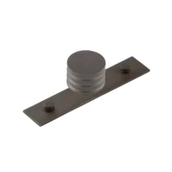 Hoxton Dark Bronze Sturt 30mm Grooved Knob On Plain Backplate| HOX430-5090DB