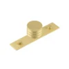 Hoxton Satin Brass Sturt 30mm Grooved Knob On Plain Backplate| HOX430-5090SB -Ironmongery Experts Shop hox430sb 5090.jpg.mst