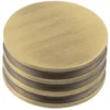 Hoxton Antique Brass Sturt 40mm Grooved Cupboard Knob | HOX440AB -Ironmongery Experts Shop hox440ab.jpg.mst