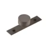 Hoxton Dark Bronze Sturt 40mm Grooved Knob On Plain Backplate| HOX440-5090DB -Ironmongery Experts Shop hox440db 5090.jpg.mst
