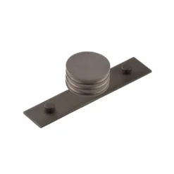 Hoxton Dark Bronze Sturt 40mm Grooved Knob On Plain Backplate| HOX440-5090DB