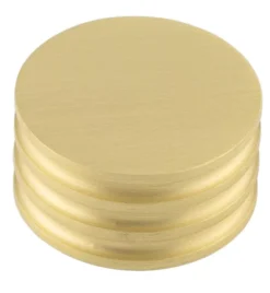 Hoxton Satin Brass Sturt 40mm Grooved Cupboard Knob | HOX440SB