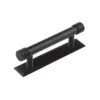 Hoxton Matt Black Sturt 96mm Grooved End Cap Handle On Stepped Backplate | HOX450-6050MB -Ironmongery Experts Shop hox450mb 6050.jpg.mst