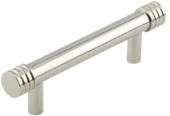 Hoxton Polished Nickel Sturt 96mm Grooved End Cap Cabinet Handle | HOX450PN