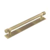 Hoxton Antique Brass Sturt 224mm Grooved End Cap Handle On Plain Backplate | HOX460-5060AB -Ironmongery Experts Shop hox460ab 5060.jpg.mst