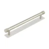 Hoxton Satin Nickel Sturt 224mm Grooved End Cap Handle On Plain Backplate | HOX460-5060SN -Ironmongery Experts Shop hox460sn 5060.jpg.mst